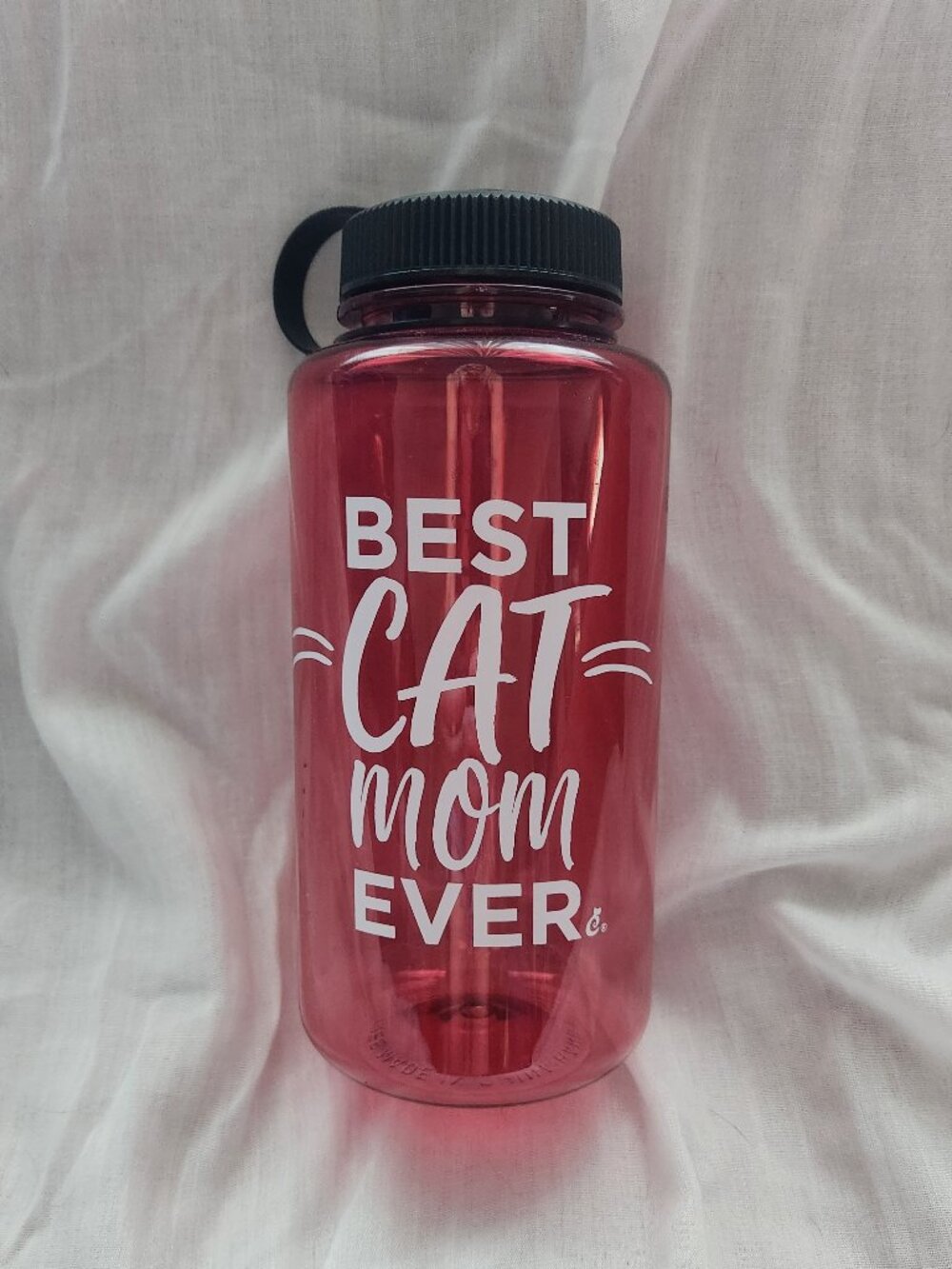 CatLadyBox “Best Cat Mom Ever” 32 oz Red Acrylic Water Bottle